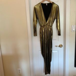 American Apparel Metallic Gold Jumpsuit XS *NWOT*
